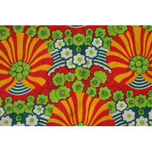 画像: 【未使用品】70's◆おめでたい感じの花柄生地